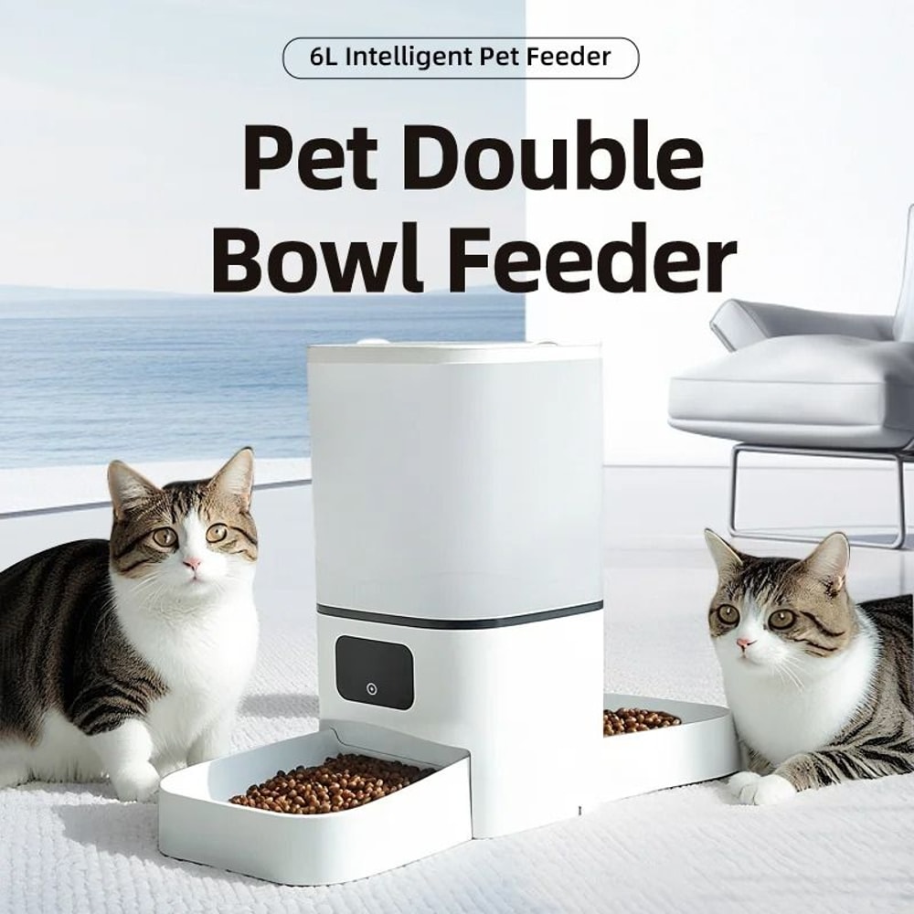 WiFi Automatic Pet Feeder For Two Cats Dogs 5