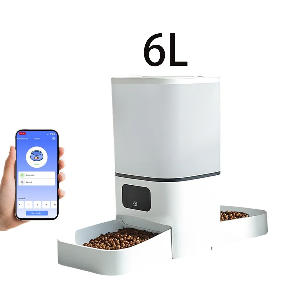WiFi Automatic Pet Feeder For Two Cats Dogs 6