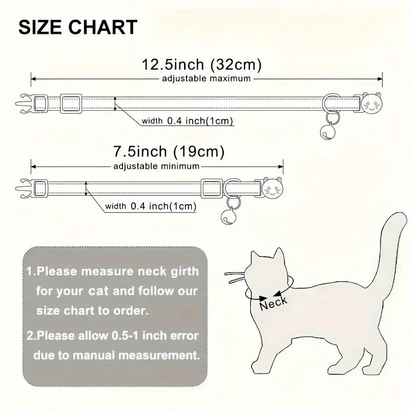 Personalized Plaid Breakaway Cat Collar With Bell ID Tag 5