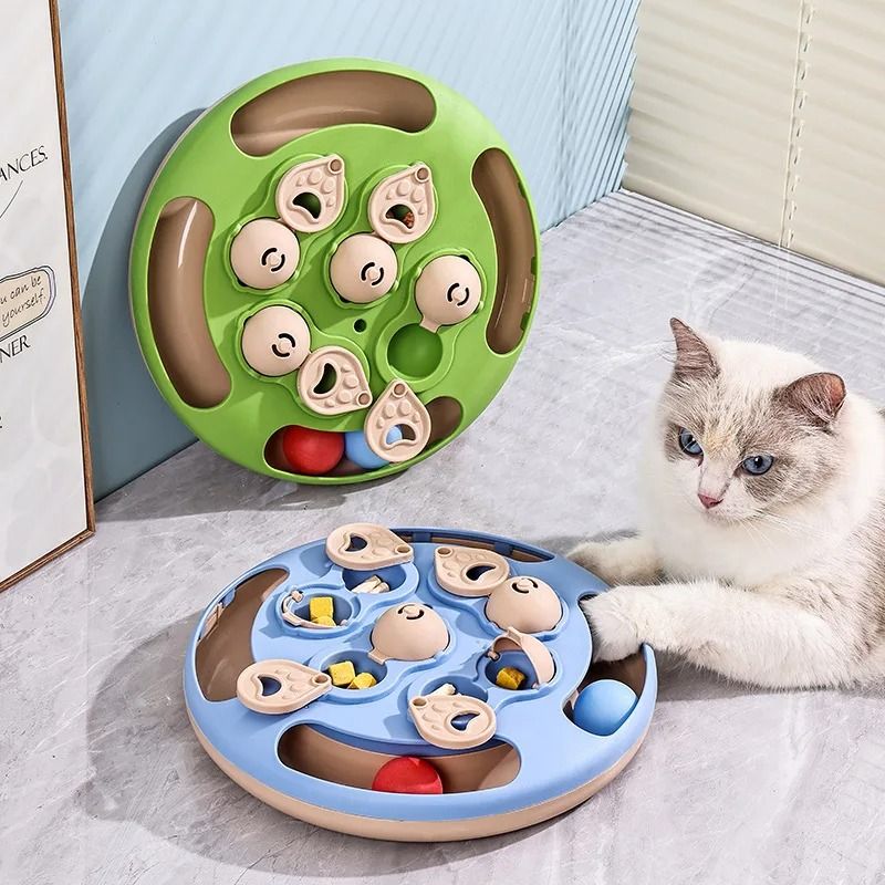 Smart Interactive Cat Puzzle Slow Feeder Turntable Toy 2