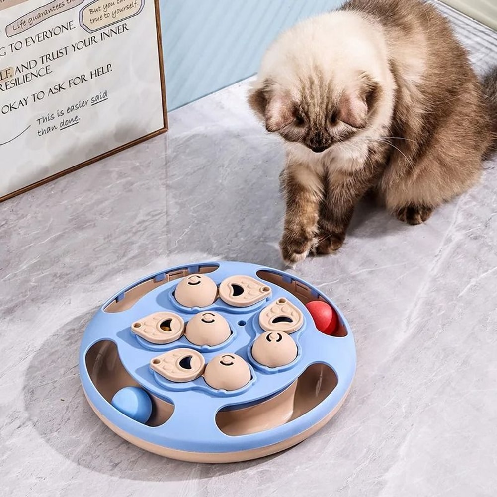Smart Interactive Cat Puzzle Slow Feeder Turntable Toy 4