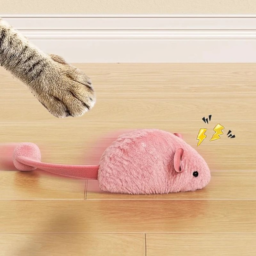 Interactive Luminous Plush Mouse Cat Toy With Catnip 3