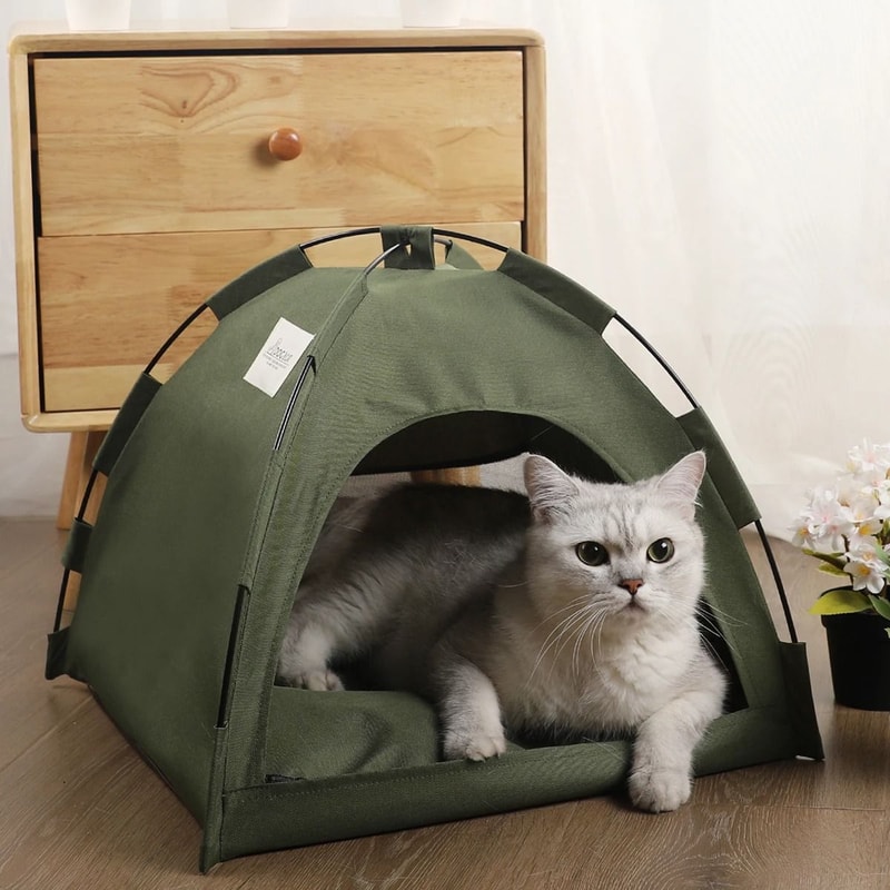 Cozy Plush Pet Tent Bed For Cats Small Dogs 0