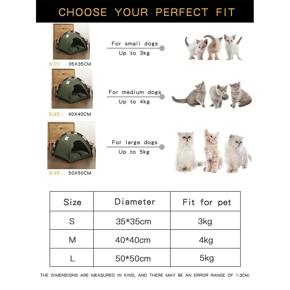 Cozy Plush Pet Tent Bed For Cats Small Dogs 5