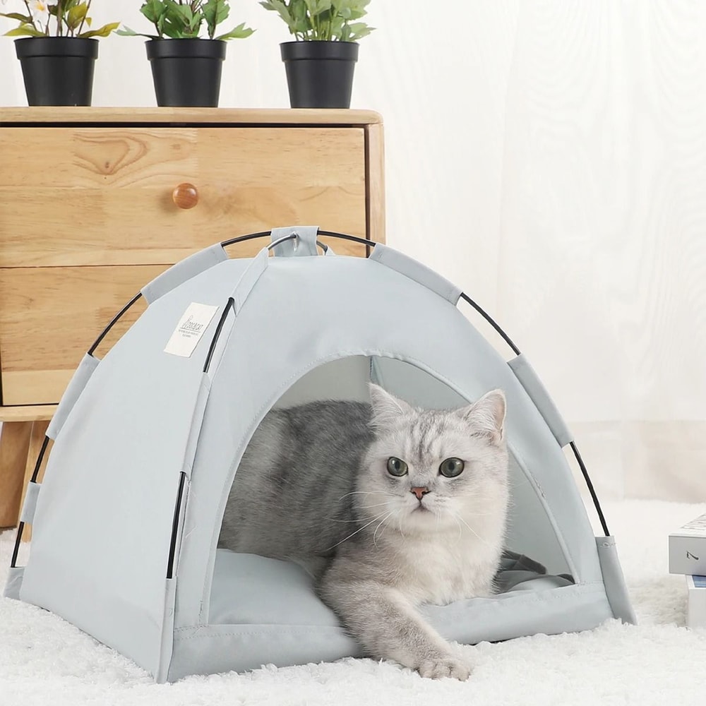 Cozy Plush Pet Tent Bed For Cats Small Dogs 6