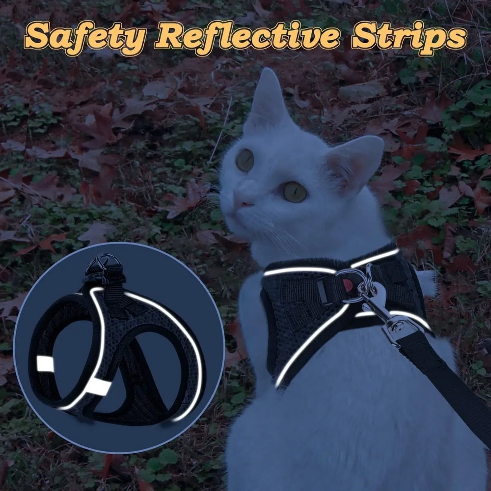 EscapeProof Reflective Cat Harness Leash For Safe Outdoor Walks 5