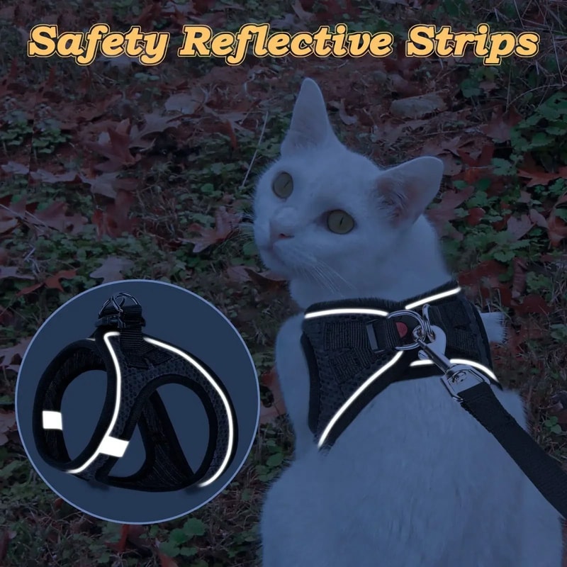 EscapeProof Reflective Cat Harness Leash For Safe Outdoor Walks 5