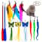 Interactive Feather Wand Cat Toy Set With Bells For Indoor Cats 0