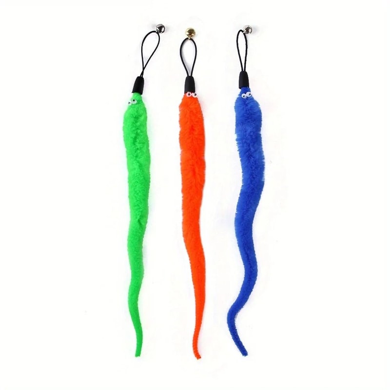 Interactive Feather Wand Cat Toy Set With Bells For Indoor Cats 3