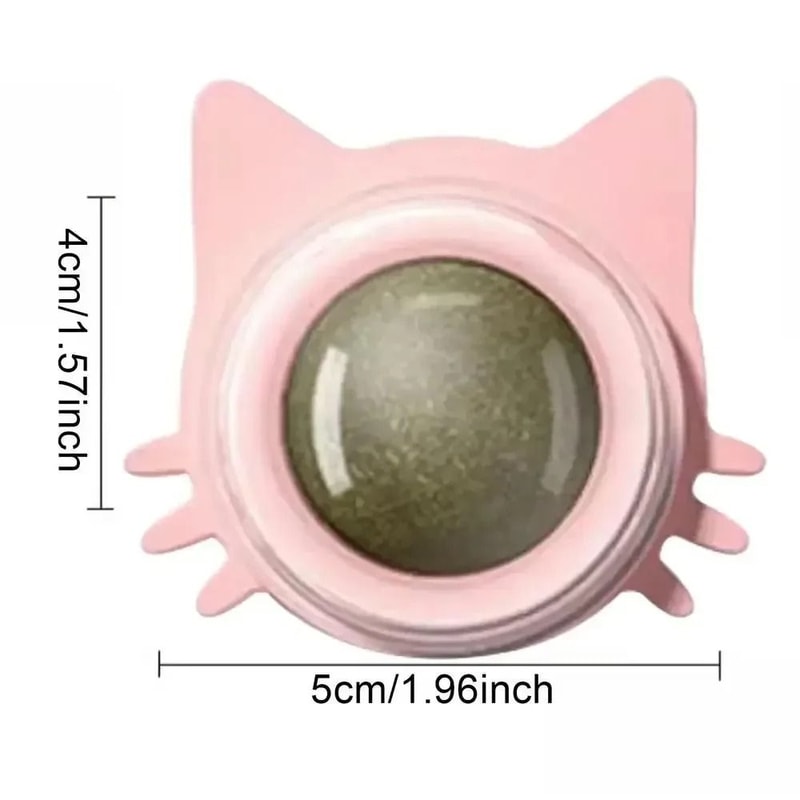 Natural Rotatable Catnip Wall Ball Toy For Cats 8