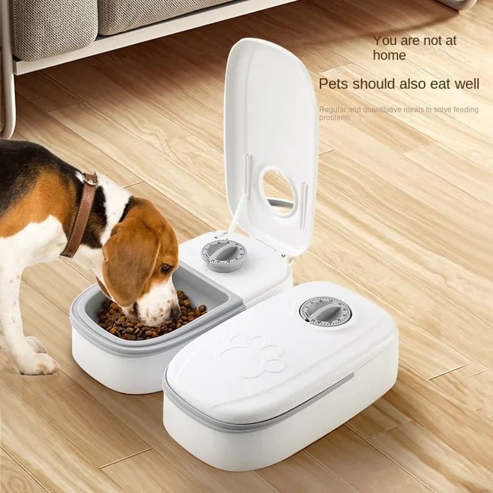 Automatic Pet Feeder Water Dispenser With Timer For Cats Dogs 0