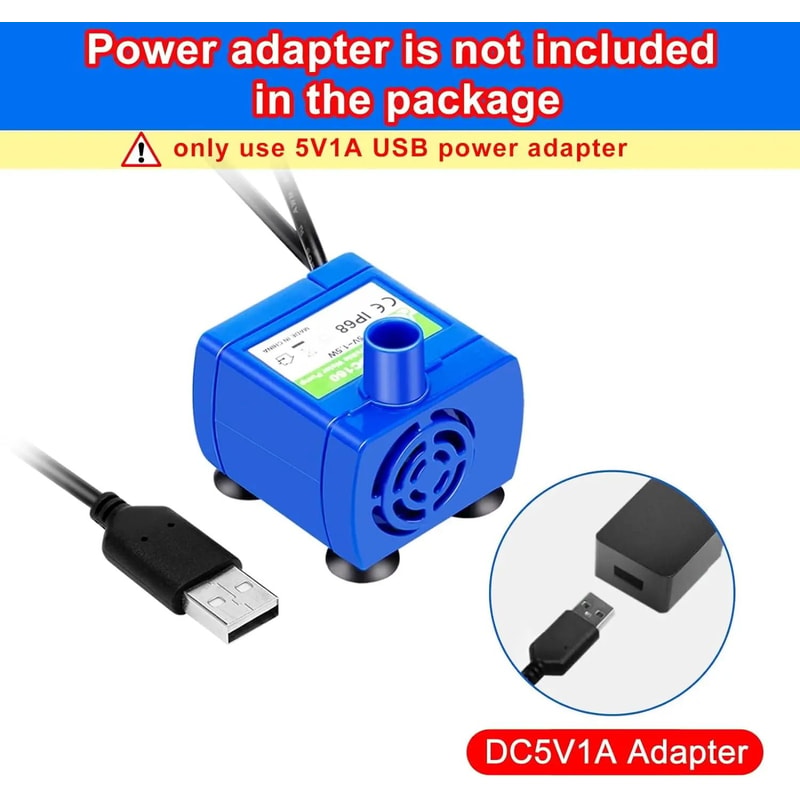 USB LED Cat Water Fountain Replacement Pump Motor 3