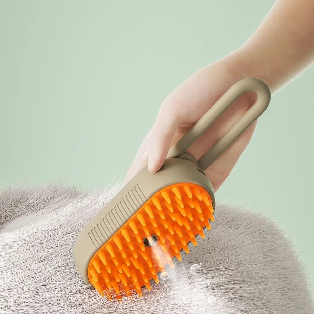 Rechargeable 3in1 Steam Cat Grooming Brush For Dogs Cats 2
