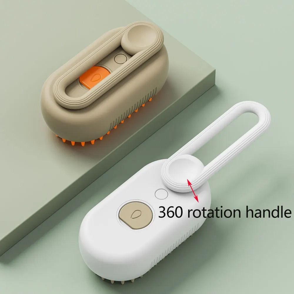 Rechargeable 3in1 Steam Cat Grooming Brush For Dogs Cats 3