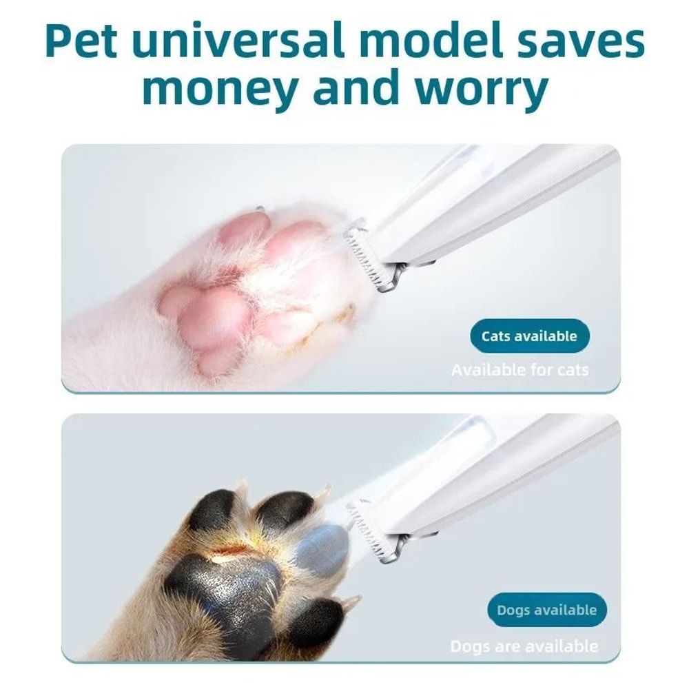 Waterproof Pet Paw Trimmer For Dogs Cats Quiet Electric Foot Hair Clipper Grooming Shaver 3