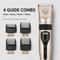 Professional Pet Grooming Clipper Set For Dogs Cats Rabbits Quiet Cordless Hair Trimmer Kit 4