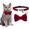Personalized Cat Bow Tie Collar With Engraved ID Tag Bell Adjustable Soft Polyester Pet Collar 10