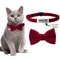 Personalized Cat Bow Tie Collar With Engraved ID Tag Bell Adjustable Soft Polyester Pet Collar 10