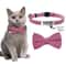 Personalized Cat Bow Tie Collar With Engraved ID Tag Bell Adjustable Soft Polyester Pet Collar 12