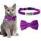 Personalized Cat Bow Tie Collar With Engraved ID Tag Bell Adjustable Soft Polyester Pet Collar 8