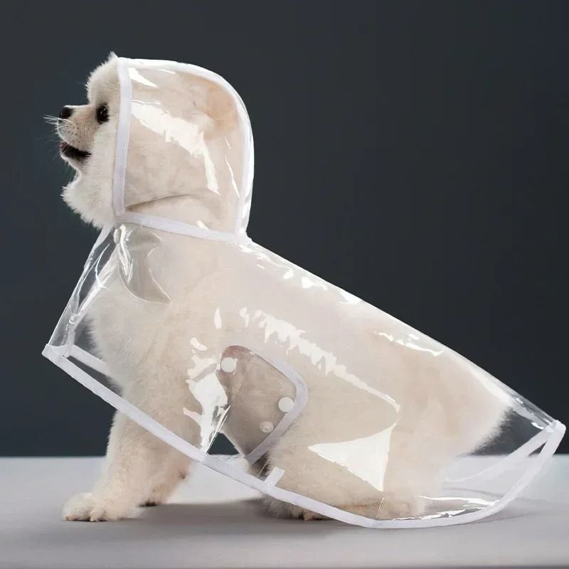 Transparent Waterproof Dog Raincoat With Hood Windproof Reflective Pet Rain Jacket For XS8XL Dogs 7