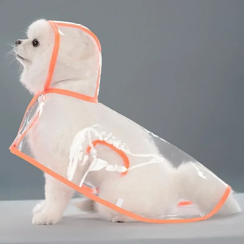 Transparent Waterproof Dog Raincoat With Hood Windproof Reflective Pet Rain Jacket For XS8XL Dogs 10
