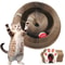 Interactive Accordion Cat Scratcher With Ball Track Foldable Shape Shifting Cardboard Cat Toy 0