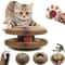 Interactive Accordion Cat Scratcher With Ball Track Foldable Shape Shifting Cardboard Cat Toy 3