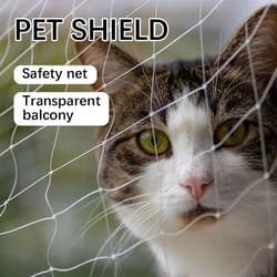 pet safety window & balcony protection net | reinforced cat safety mesh for indoor & outdoor use