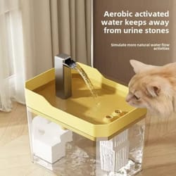 transparent usb cat water fountain with auto filter & anti dry protection | quiet recirculating pet water dispenser