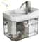 Transparent USB Cat Water Fountain With Auto Filter Anti Dry Protection Quiet Recirculating Pet W 8