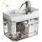 Transparent USB Cat Water Fountain With Auto Filter Anti Dry Protection Quiet Recirculating Pet W 8