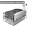 Large Stainless Steel Cat Litter Box With Lid Scoop High Side Leakproof Non Stick Litter Tray 8