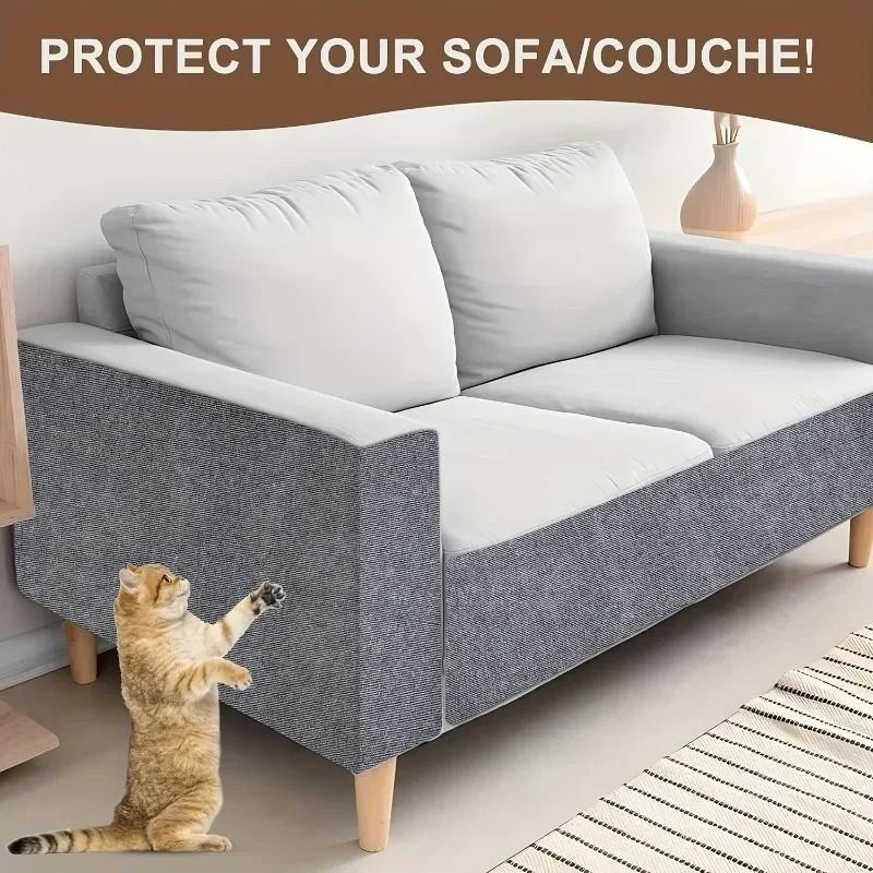 Large Self Adhesive Cat Scratch Mat For Sofa Protection Trimmable Anti Scratch Furniture Guard 2