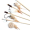 Interactive Cat Wand Feather Toy With Wooden Rod Colorful Kitten Teaser Stick For Indoor Play 0