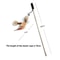 Interactive Cat Wand Feather Toy With Wooden Rod Colorful Kitten Teaser Stick For Indoor Play 11