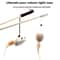 Interactive Cat Wand Feather Toy With Wooden Rod Colorful Kitten Teaser Stick For Indoor Play 4