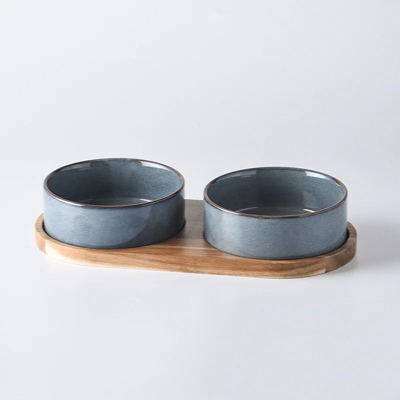 Elevated Ceramic Cat Food Water Bowl AntiTip Neck Protection Feeder For Cats Small Dogs 12