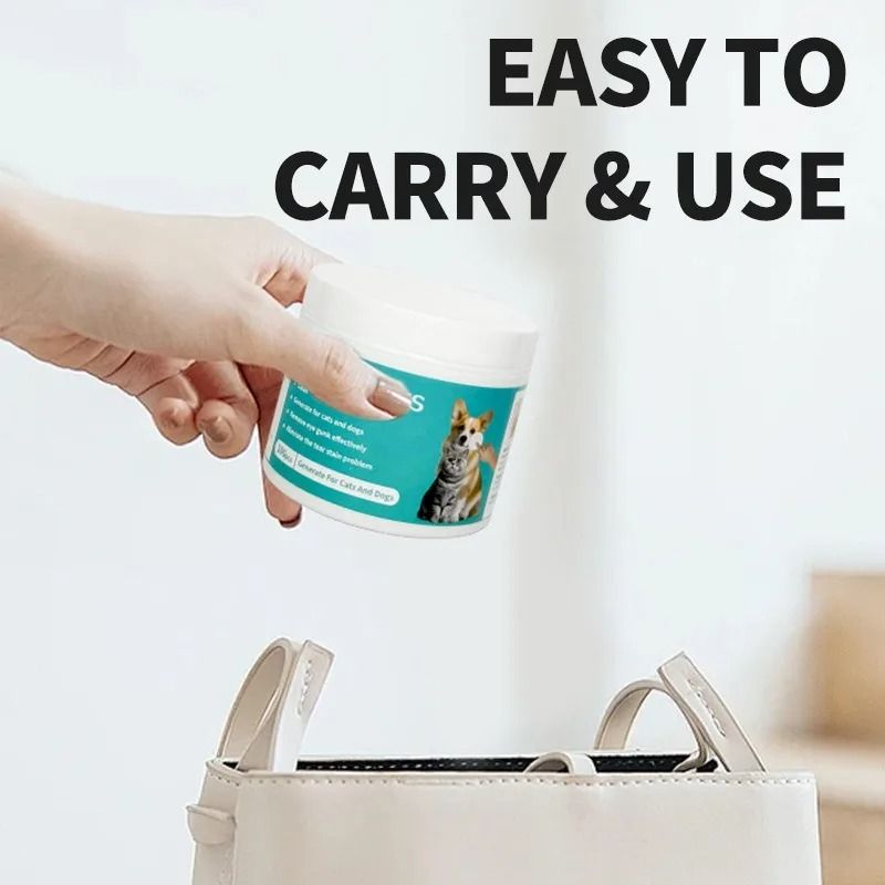 Gentle Pet Eye Wipes For Tear Stain Removal Moist Cleaning Wipes For Cats Dogs 2
