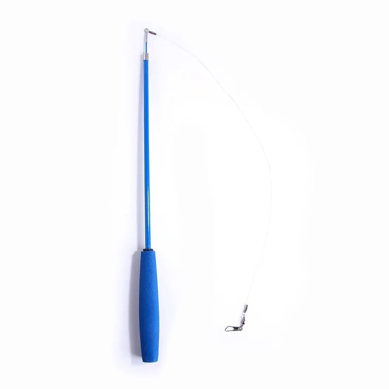 Interactive Caterpillar Feather Cat Wand Toy With Retractable Fishing Rod 1