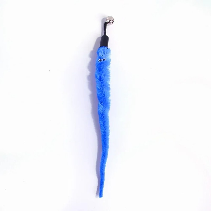 Interactive Caterpillar Feather Cat Wand Toy With Retractable Fishing Rod 3