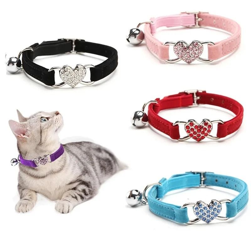 Adjustable Breakaway Cat Collar With Bell For Kittens Indoor Cats 1