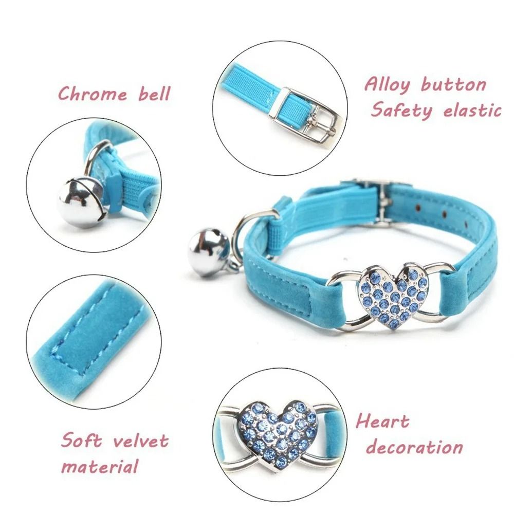 Adjustable Breakaway Cat Collar With Bell For Kittens Indoor Cats 3