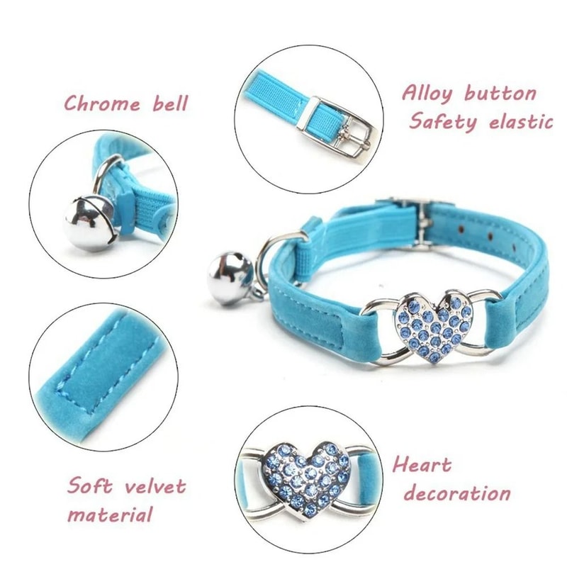Adjustable Breakaway Cat Collar With Bell For Kittens Indoor Cats 3