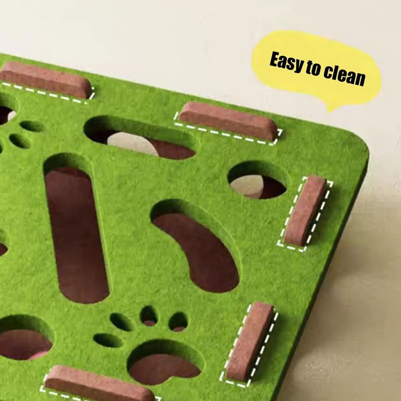 Felt Cat Puzzle Toy Maze Scratcher Box With Bell Ball For Indoor Cat Enrichment 3