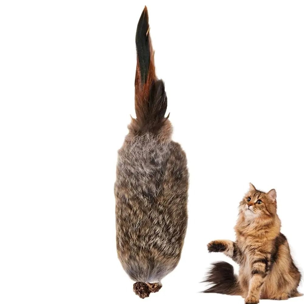 Plush Faux Rabbit Fur Cat Kicker Toy For Interactive Indoor Play 6