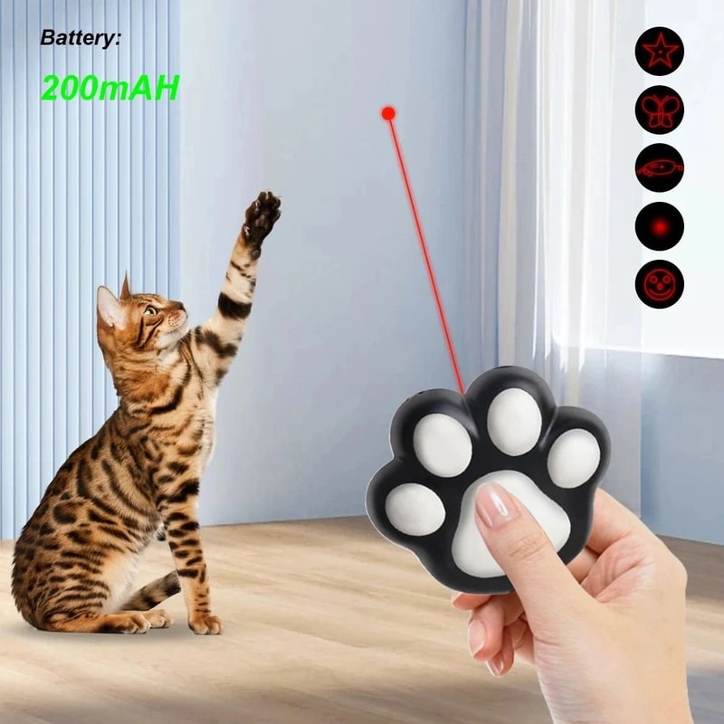 USB Rechargeable Interactive Laser Cat Toy With Automatic Play Modes 0