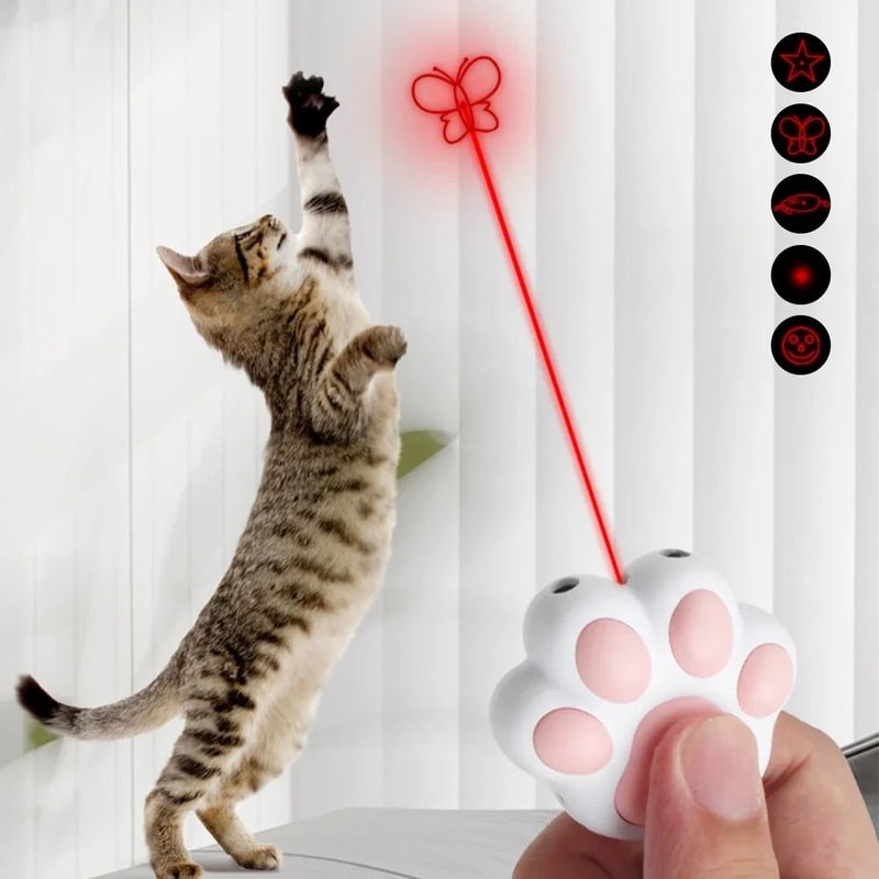 USB Rechargeable Interactive Laser Cat Toy With Automatic Play Modes 1