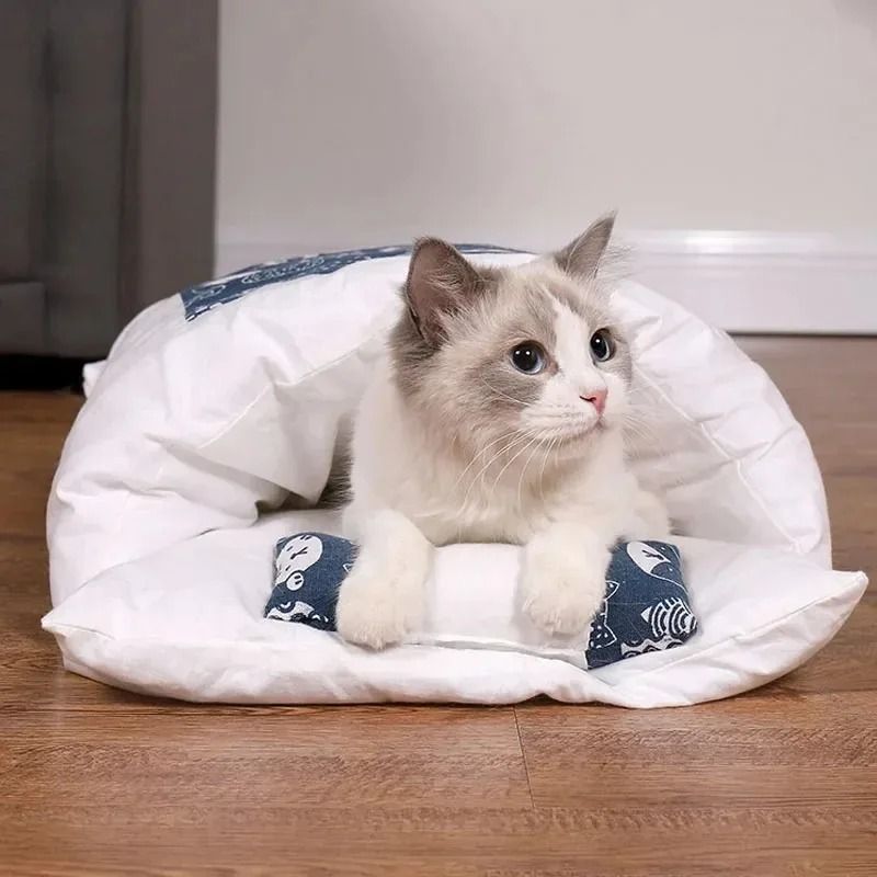 Kawaii Cozy Cat Cave Bed House For Cats Small Pets 3