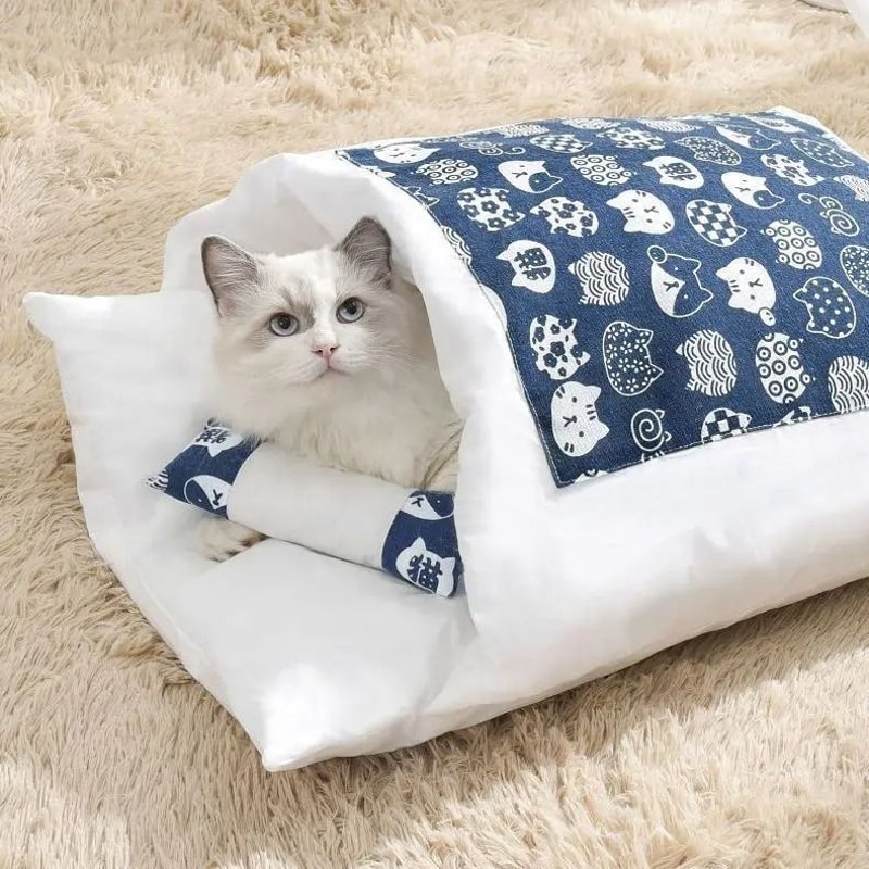 Kawaii Cozy Cat Cave Bed House For Cats Small Pets 5